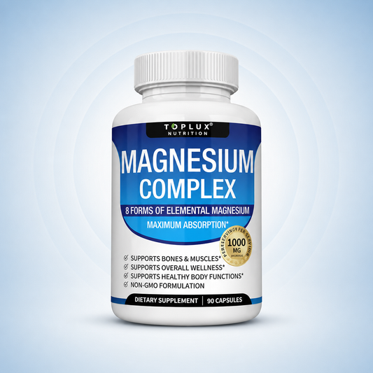 MAGNESIUM COMPLEX 1000 MG | 8 FORMAS DE MAGNESIO | 90 CÁPSULAS ⚡