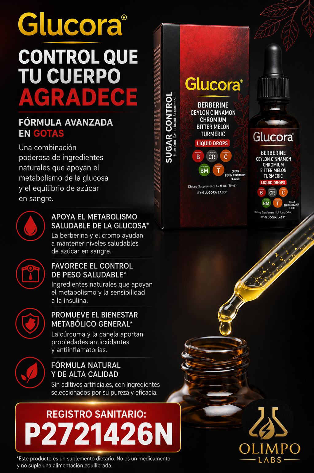 GLUCORA PERU®BERBERINE | RS P2721426N - DIGESA